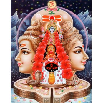 Lord Shiva Parvati statue with Bhadrakali